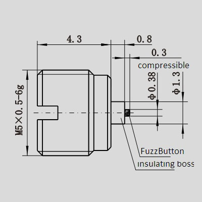 SMP-JYDFB1/6 RF Connector with Fuzz Button,GPO(SMP), solderless ,PCB Compression Mount, Stripline