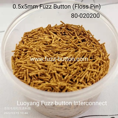 Φ0.508x5.0mm Floss Pin i.e. Fuzz Button 80-020200 Steckverbinder /CPW/Microstrip Vertikale Verbindung