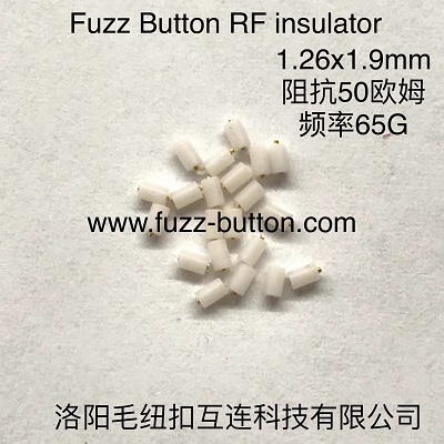 Φ1.26x2.0mm Fuzz Button RF Isoladores, 50 Ω, DC-65GHz, sem solda, PCB Compressão substituem o isolador de vidro/vidro