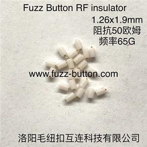 Φ1.26x2.0mm Fuzz Button RF Insulators,50 Ω,DC-65GHz,solderless,PCB Compression replace Glass-Bead/glass insulator