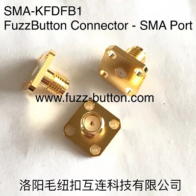 SMA-KFDFB1 (FEMALE) Fuzz Button connectors，Stripline Vertical connection, Solderless PCB