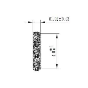 Φ1.02x4.0mm courant élevé 80-040160 Floss Pin i.e. connecteurs Fuzz Button /CPW/Microstrip Connexion verticale