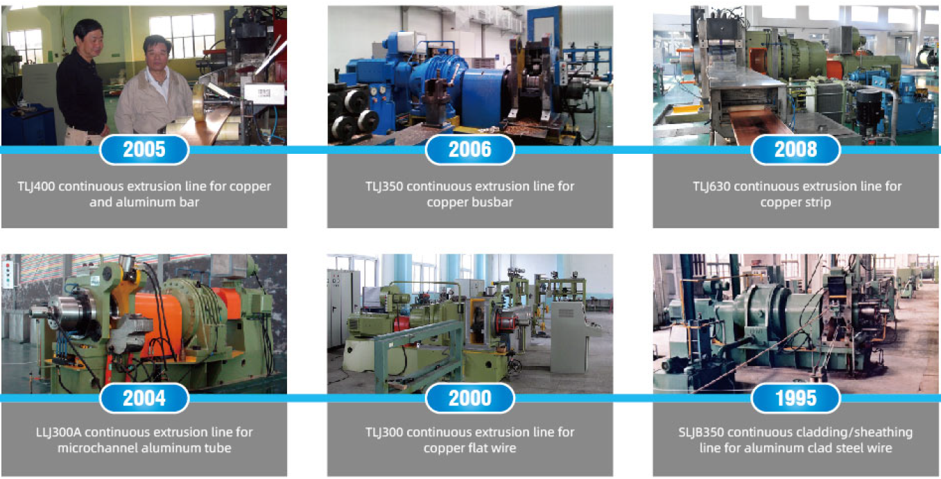 Aluminum continuous extrusion production line