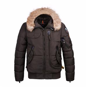 Men's thermal padded hooded flight bomber jacket