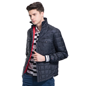 Men's winter ultra light packable puffer quilted down jacket