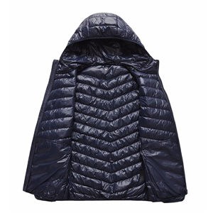 Men's hooded ultra light packable 90 duck down jacket