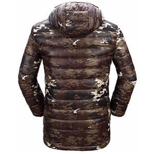 Men's fashion high quality lightweight camouflage goose down hoodie jacket
