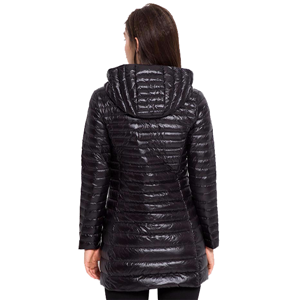 Women's stylish hooded packable lightweight down puffer jacket windbreaker