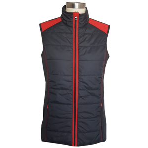 Women's light weight quilted padded zip up vest with pockets