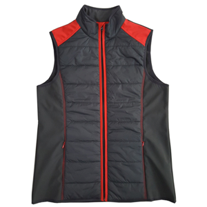 Women's light weight quilted padded zip up vest with pockets