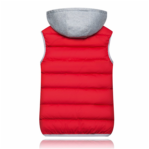 Women's quilted padding puffer vest with removable hood
