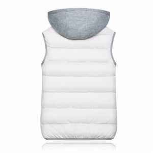 Women's quilted padding puffer vest with removable hood