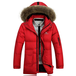 Men's high quality heavy weight parka jacket with fur hood