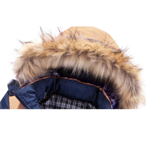 Men's casual fur hooded outwear windproof winter jacket