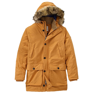 Men's hooded faux fur lined warm coat outwear winter jacket
