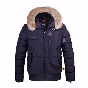 Men's thermal padded hooded flight bomber jacket