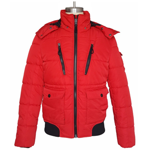 Men's winter removable hooded cotton padded jacket