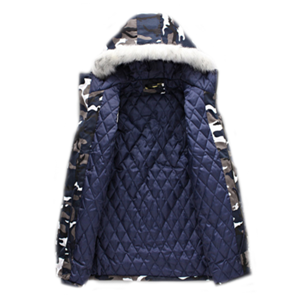 Men's fashion hooded winter camouflage long sleeve parka jacket