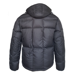 Men's arctic winter jacket down coat with fur lined hood