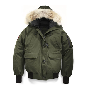 Men's military style thicken winter faux fur hooded jacket