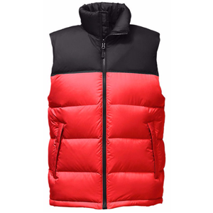 Men's warm goose down padded body warmer with pockets