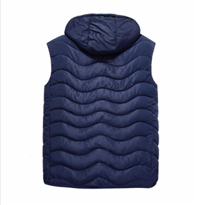 Men's winter removable hooded casual sleeveless padded vest