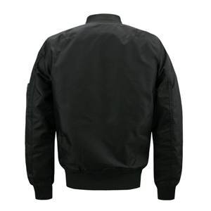 Men's slim fitted windbreaker nylon material zip up bomber flight jacket