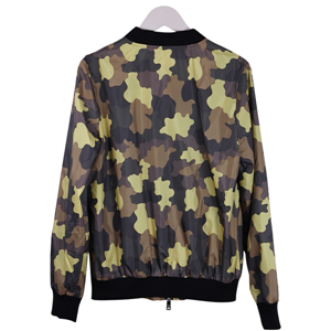 Women's casual camouflage print full zip slim-fit bomber windproof jacket