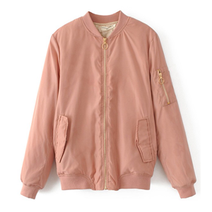 Women's classic short padded quilting bomber jacket high quality