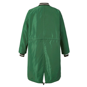 Women's nylon lightweight long patched windbreaker bomber jacket