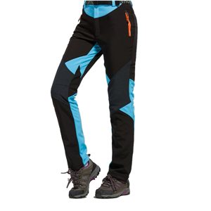 Women's outdoor sports fleece lined soft shell skiing pant