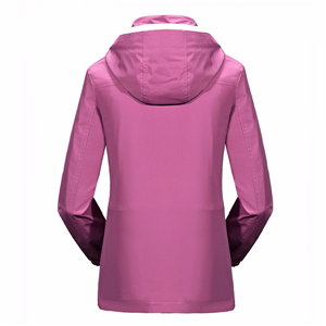 Women's waterproof lightweight rain jacket anorak with detachable hood