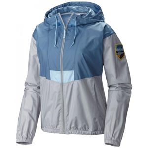 Women's outdoor waterproof front-zip lightweight packable hoodie hiking rain jacket