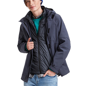 Men's hydro shield 3 in 1 softshell with zip out fleece jacket
