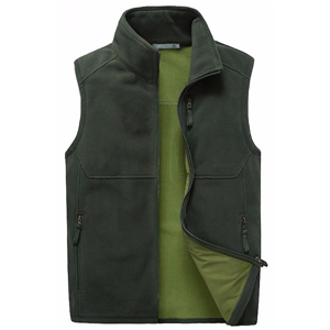 Men's high quality micro fleece zipper vest