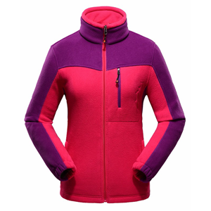Women's color block lightweight active fleece jacket