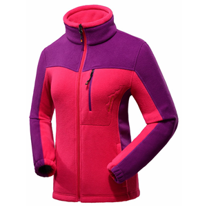 Women's color block lightweight active fleece jacket