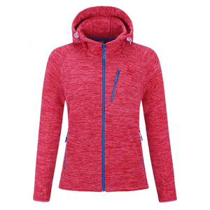 Women's sport lightweight full-zip polar fleece hoodie jacket