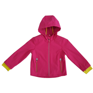 Girl's fleece lined windbreaker soft shell hoody jacket