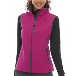 Women's polar fleece bonded softshell vest