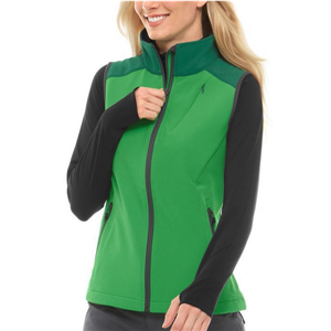 Women's polar fleece bonded softshell vest