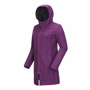 Women's tunnel falls long soft shell full zip hoodie windproof jacket