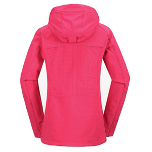 Women's spring warm mountain windproof softshell fleece jacket with hood