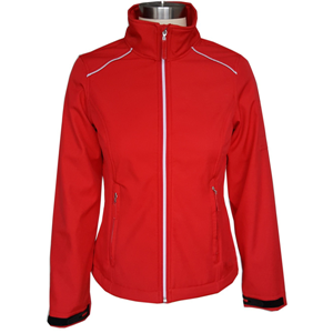 Women's slim fit outdoor front-zip windproof softshell jacket