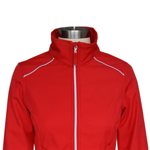 Women's slim fit outdoor front-zip windproof softshell jacket