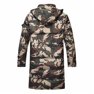 New camouflage zipper jacket long fake down men jacket
