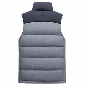 Men's two-tone fitted fake down windproof warm padded vest