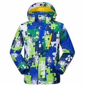 Kids outdoor 3 in 1 colorful printed coat children insulation jacket