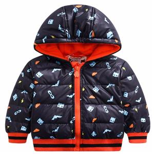 High quality hooded custom printed kids winter bomber jacket