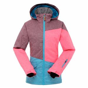 Fashion contrast color waterproof and windproof women ski jacket
